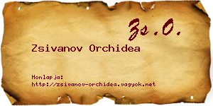 Zsivanov Orchidea névjegykártya